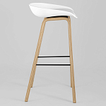Барный стул на ножках из натурального дерева Boras White варинант исполнения - 2 | Loft Concept в Краснодаре