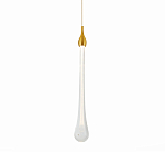 Подвесной светильник с плафоном в форме капли на золотистом каркасе Raindrop варинант исполнения - 2 | Loft Concept в Краснодаре