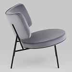 Мини-кресло District Lounge велюр серый варинант исполнения - 2 | Loft Concept в Краснодаре