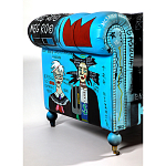 Кресло "Баския и Уорхол" Basquiat Warhol graffiti chair натуральная кожа варинант исполнения - 4 | Loft Concept в Краснодаре
