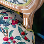 Стул из массива бука бежевый с изображением птиц и цветов Beige Green Chinoiserie Rose Garden Chair варинант исполнения - 4 | Loft Concept в Краснодаре