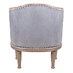 Кресло низкое с мягкой обивкой из велюра на 4-х деревянных ножках Emile Armchair grey варинант исполнения - 3 | Loft Concept в Краснодаре