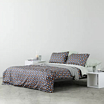 Постельное белье из сатина с принтом треугольники 150х200 см Triangular Dreams варинант исполнения - 6 | Loft Concept в Краснодаре