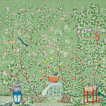 Обои ручная роспись Belvoir Pistachio варинант исполнения - 1 | Loft Concept в Краснодаре