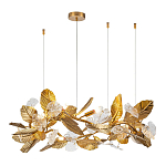 Люстра на ветвистом каркасе с листьями Golden Wreath варинант исполнения - 1 | Loft Concept в Краснодаре
