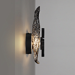 Бра с волнообразным стеклянным плафоном и вставкой из мрамора Liquid Stone варинант исполнения - 12 | Loft Concept в Краснодаре