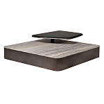 Столик журнальный квадратный  с полкой Sculptural Marble Accent с мрамором  варинант исполнения - 2 | Loft Concept в Краснодаре