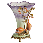 Ваза с цесарками из фарфора с бронзовыми элементами Garden of Eden варинант исполнения - 3 | Loft Concept в Краснодаре