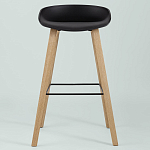 Барный стул на ножках из натурального дерева Boras Black варинант исполнения - 3 | Loft Concept в Краснодаре