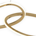 Люстра подвесная с 4-мя асимметричными кольцами золотого цвета Ring Horizontal варинант исполнения - 2 | Loft Concept в Краснодаре