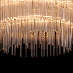 Люстра круглая с прозрачными стеклянными трубками Nembus варинант исполнения - 5 | Loft Concept в Краснодаре