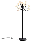 Торшер с плафонами из белых фарфоровых цветов на изогнутых ветвях Floralis варинант исполнения - 3 | Loft Concept в Краснодаре