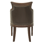 Кресло кожаное на 4-х деревянных ножках из массива березы Ethan Armchair brown варинант исполнения - 2 | Loft Concept в Краснодаре