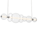 Подвесной светильник линейный с прозрачными стеклянными шарами разного диаметра Eurofase варинант исполнения - 1 | Loft Concept в Краснодаре
