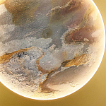 Бра в форме диска цвета латунь Brass Borders варинант исполнения - 2 | Loft Concept в Краснодаре