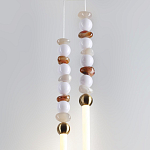 Бра с 2-мя вертикальными акриловыми светодиодными трубками и декоративными шариками PEARLS Suspension варинант исполнения - 3 | Loft Concept в Краснодаре