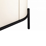 ТВ-тумба белая с чёрной столешницей с 2-мя дверками и ящиком San Marco варинант исполнения - 6 | Loft Concept в Краснодаре