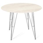 Стол обеденный с круглой столешницей из керамики на четырех ножках Sand Ceramics варинант исполнения - 1 | Loft Concept в Краснодаре