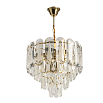 Люстра многоярусная с овальными прозрачными подвесками 36 см Harmonica варинант исполнения - 2 | Loft Concept в Краснодаре