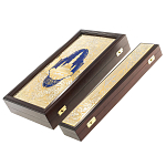 Нарды настольные из натурального камня лазурит и долерит Backgammon from Stone варинант исполнения - 15 | Loft Concept в Краснодаре