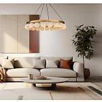 Люстра круглая с сферическими плафонами из натурального камня Phased Spheres варинант исполнения - 4 | Loft Concept в Краснодаре