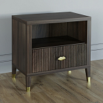 Прикроватная тумбочка с полкой Elsa Dreams Walnut  варинант исполнения - 1 | Loft Concept в Краснодаре