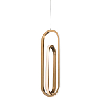 Подвесной светильник золотого цвета с двумя вытянутыми овальными рамками в форме скрепки Eurofase варинант исполнения - 1 | Loft Concept в Краснодаре