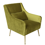 Кресло велюровое оливковое с подушкой Relaxation Soft варинант исполнения - 1 | Loft Concept в Краснодаре