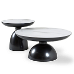 Столик журнальный круглый на черном металлическом основании Сharacter варинант исполнения - 3 | Loft Concept в Краснодаре