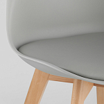 Стул с основой из пластика и мягким сиденьем Arvika Grey варинант исполнения - 6 | Loft Concept в Краснодаре