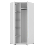 Шкаф угловой с белым глянцевым фасадом Grace of Furniture варинант исполнения - 2 | Loft Concept в Краснодаре