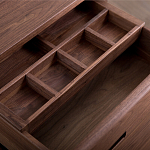 Прикроватный столик деревянный с 2-мя ящиками Moon Walnut Furniture варинант исполнения - 1 | Loft Concept в Краснодаре