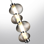 Подвесной светильник с 4-мя рифлеными стеклянными шарами Marcelh Light варинант исполнения - 5 | Loft Concept в Краснодаре