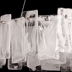 Люстра круглая с подвесными прямоугольными пластинами из стекла Glacier Panels варинант исполнения - 6 | Loft Concept в Краснодаре