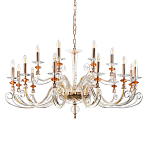 Люстра с 18-ю лампочками и изогнутыми прозрачными элементами из стекла Twisted Glass Candles Chandelier варинант исполнения - 1 | Loft Concept в Краснодаре