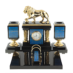 Настольный письменный набор из лазурита с декором в виде льва Golden Lion варинант исполнения - 1 | Loft Concept в Краснодаре