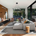 Бра с 6-ю круглыми плафонами на черном основании Maxine Light варинант исполнения - 3 | Loft Concept в Краснодаре