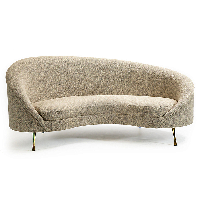 Диван двухместный Paulet Small Sofa Золотой Молочный в Краснодаре | Loft Concept 