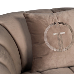 Дизайнерское кресло мягкое из серого велюра Serenity варинант исполнения - 2 | Loft Concept в Краснодаре