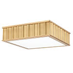 Потолочный светильник квадратный с гофрированным латунным абажуром Millennium варинант исполнения - 2 | Loft Concept в Краснодаре