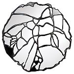 Зеркало кругле в декоративной раме чёрного цвета Black Ratio варинант исполнения - 1 | Loft Concept в Краснодаре