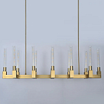 Люстра CANELLE Linear Chandelier 12 Modern Brass варинант исполнения - 2 | Loft Concept в Краснодаре