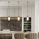 Подвесной светильник светодиодный с цилиндрическим плафоном Stone Helios варинант исполнения - 6 | Loft Concept в Краснодаре