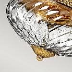 Потолочный светильник цвета латунь с прозрачным рифленым плафоном в форме чаши Hinkley варинант исполнения - 3 | Loft Concept в Краснодаре