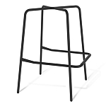 Барный стул со спинкой и подлокотниками на 4-х металлических ножках Douglas Rhombus Черный Велюр варинант исполнения - 5 | Loft Concept в Краснодаре