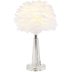 Настольная лампа с перьями Plumage White Table Lamp варинант исполнения - 1 | Loft Concept в Краснодаре