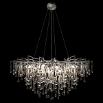 Люстра подвесная с прозрачными стеклянными подвесками в форме капель Диаметр 100 см Droplet Chandelier варинант исполнения - 13 | Loft Concept в Краснодаре