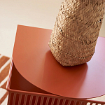 Оранжевый приставной стол из металла Lattice варинант исполнения - 6 | Loft Concept в Краснодаре