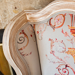 Кресло из массива бука серое с растительным орнаментом Raffael Floral Grey Armchair варинант исполнения - 6 | Loft Concept в Краснодаре