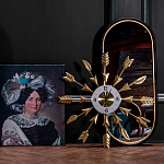 Часы настенные золотые из металла с декором в виде стрел Current Time варинант исполнения - 3 | Loft Concept в Краснодаре